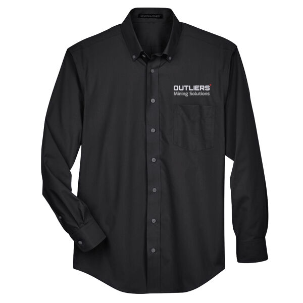 Embroidered Men's Woven Dress Shirt  Thumbnail